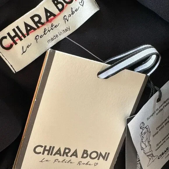 Chiara Boni Elegant Black Strapless Dress - Picture 11 of 12